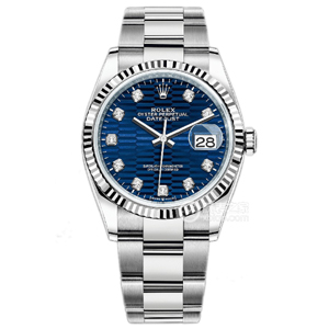 VS廠勞力士36m水紋鉆藍日志丹東3235機