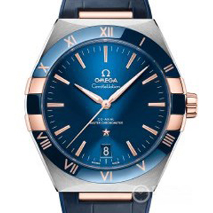 VS廠歐米茄精鋼間玫藍(lán)圈藍(lán)面星座8900機(jī)41m