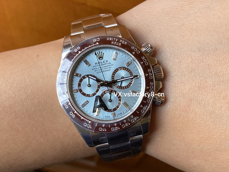 勞力士40m冰藍鉆迪通拿丹東4131機V3配重版復刻表細節(jié)做工是最高版本嗎